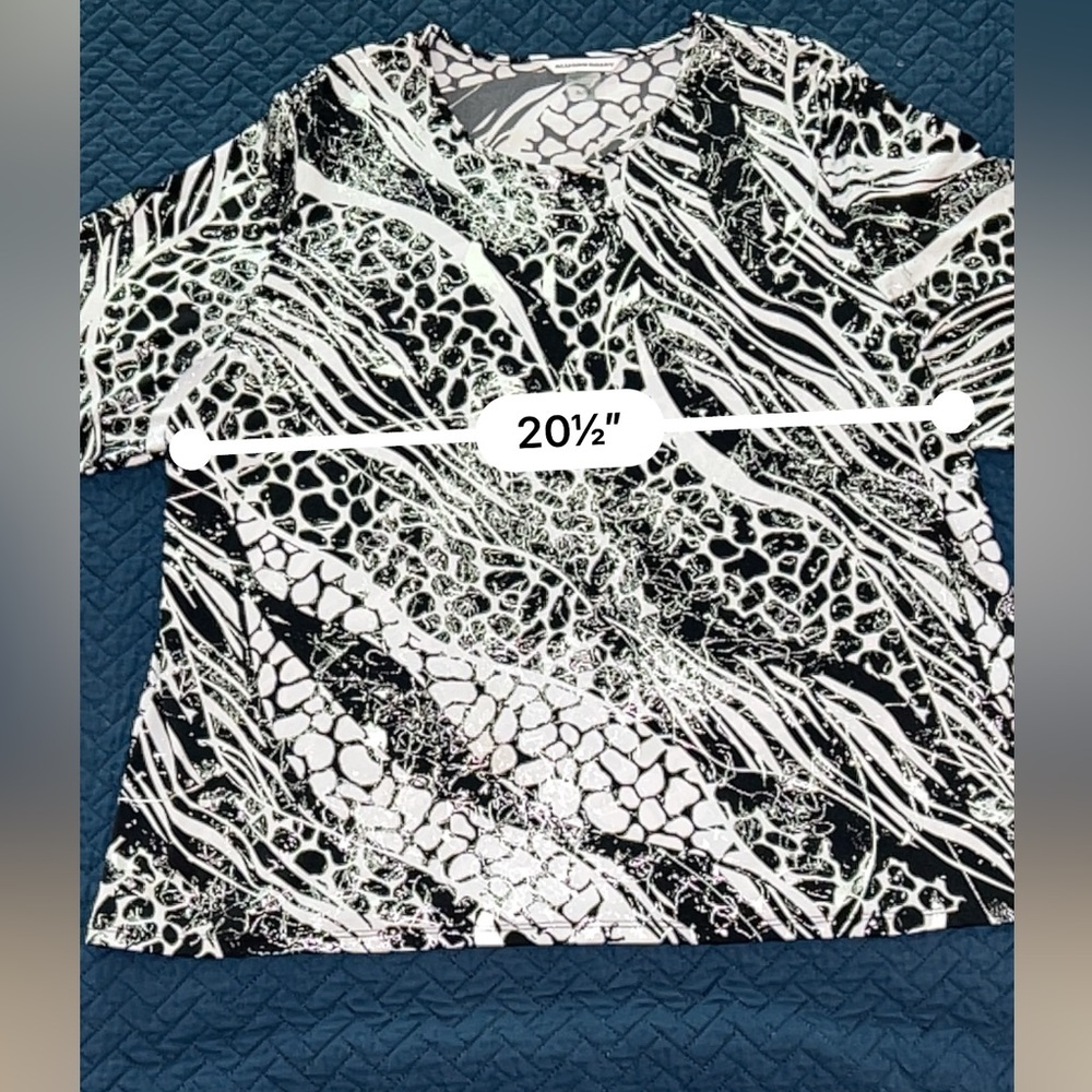 Allison Daley Animal Print 3/4 Sleeve Knit Top NWOT Size XL - Picture 8 of 9